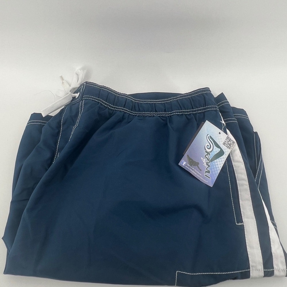 Kanu Surf Mens Navy Blue Cargo Swim Trunks Board Shorts 3X NEW